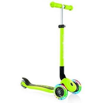 Globber Primo Foldable Lights Scooter Lime Green