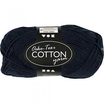 Coton à crocheter 8/4 bleu foncé 170 m