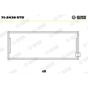 Bielle coussinet Glyco 71‑2438 STD