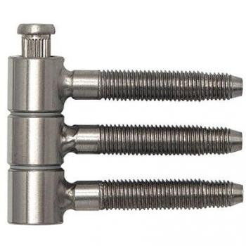 SFS Intec 16 mm Einbohrband – 3‑teiliger Türband für gefälzte Holztüren, Edelstahl, höhe 46,7 mm