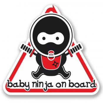 Baby Ninja in Training Car Decal Sticker