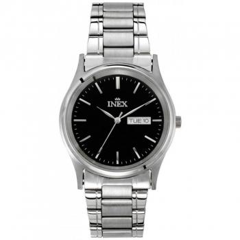Inex Men's Silver and Black Quartz Timepiece