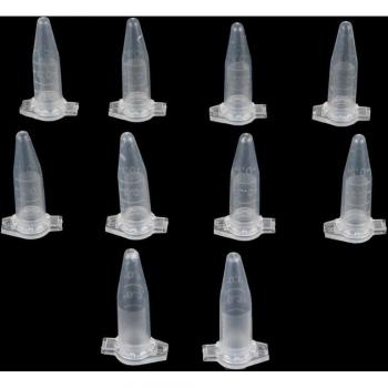 100 Pcs 0.5ml Clear Plastic Centrifuge Tubes