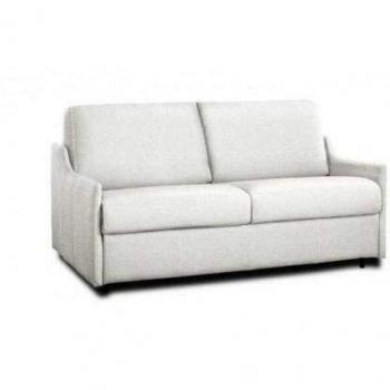 Canapé-luxe convertible Luna 120 cm – Cuir Vachette, Matelas 16 cm blanc cassé