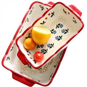 Oisii Porcelain Floral Pizza & Cheese Serving Plate