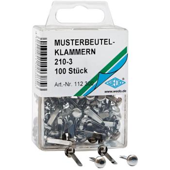 Musterbeutelklammern silber 100 Stück