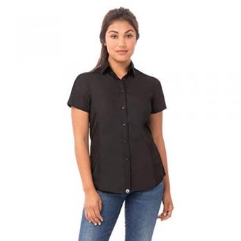 ChefWorks Women's CoolVent Kitchen Vents T-Shirt – Black M