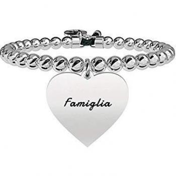 Bracciale KIDULT acciaio 316L Cuore Famiglia