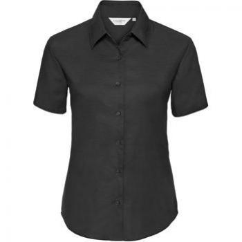 Russell Athletic Damen Bluse Kurzarm Schwarz L