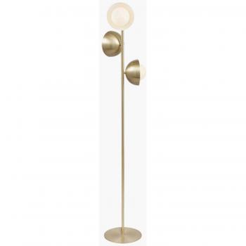 Luxe Brushed Brass and Crystal Floor Lamp