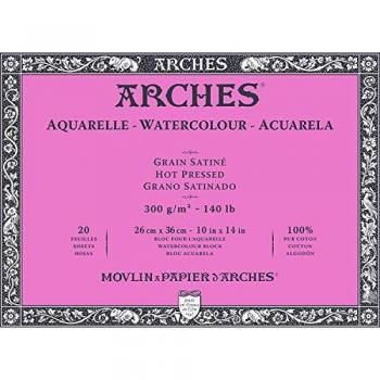 Arches 300g/m² bloc aquarelle 20 feuilles 26x36 cm