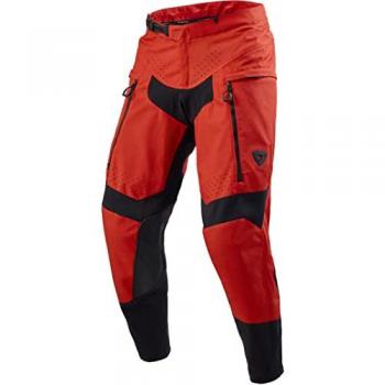 RevIt! Pantalones de Moto Peninsula Negro-Rojo (M)