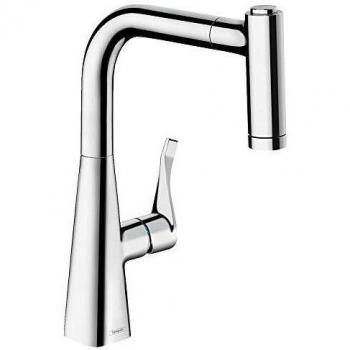 Mitigeur de cuisine Hansgrohe Metris M71 220, bec pivotant, douchette extraíble chromé