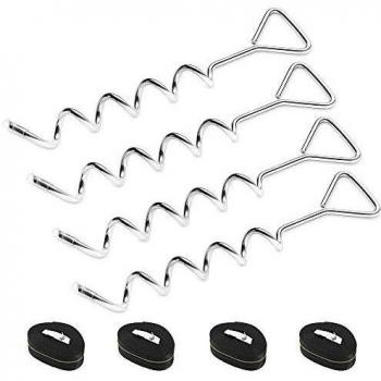 Hodzeed 4Set Heavy Duty Trampoline Anchor Ground Pegs Tie Down Kit