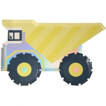 Pappteller DUMPER TRUCK 8er-Set