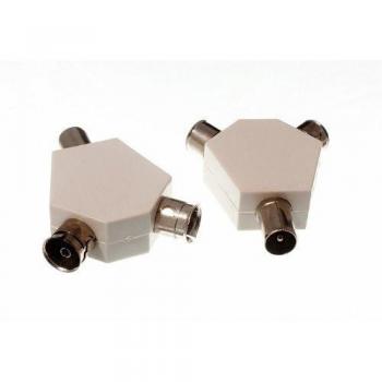 Coaxial Y Connector Plugs for TV Aerials (Pack of 100)