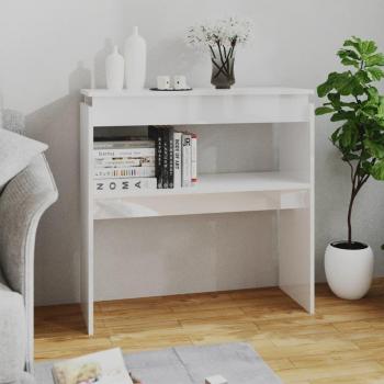 Console Moderne Blanche 80x30x80 cm – Revêtement en bois d’ingénierie