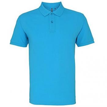 Polo court Asquith & Fox – Homme, taille 2XL, couleur turquoise – UTRW3471