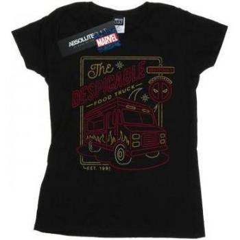Marvel Women's Cotton T-Shirt Deadpool The Despicable Food Truck L Black