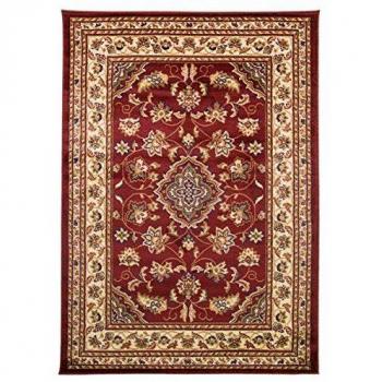 Tapis Sherborne Rouge à Courtes Mèches – Forme Rectangulaire (160 × 230 cm)