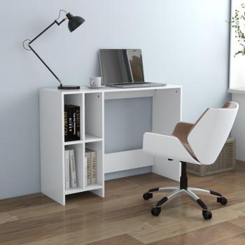 Mueble de Oficina Notebook Madera Contrachapada Blanco 102.5×35×75 cm