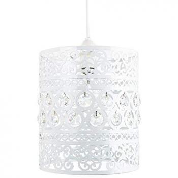 Traditional and Ornate Easy Fit Pendant Shade with Acrylic Droplets