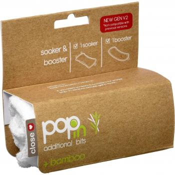 Soaker & Booster V2 Panno in Bambù Bianco Close Pop‑in