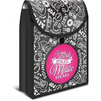 SchoolBag Flexibag Black Pink Document Case