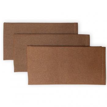 SOLEIL D'OCRE Lot de 3 serviettes de table Panama 45x45 cm Beige taupe