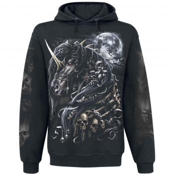Spiral Dark Unicorn Sweatshirt mit Kapuze Schwarz