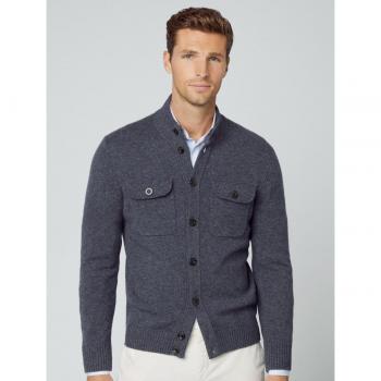 Chaqueta de bolsillo gris para hombre Hackett