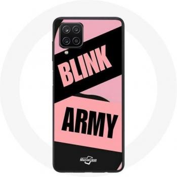 Carcasa para Samsung Galaxy A12 BTS ARMY y Blackpink Blink Rosa Negro