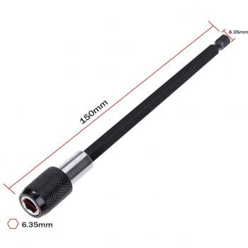 Tournevis à dégagement rapide 1/4 avec barre d'extension de 60mm, 100mm, 150mm