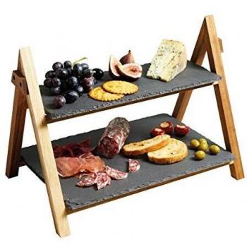 Acacia Tiered Slate Platter Pack – Artesa 40x30x25 cm