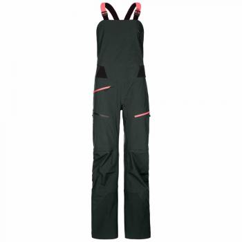 Pantalón Ortovox 3L DEEP SHELL BIB para mujer (Verde Pino)