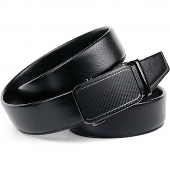 Eleganter Ledergürtel ANTHONI CROWN, schwarz, 110 cm