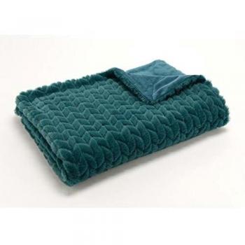 Plaid Chevron émeraude 130x170