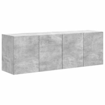Grey Concrete TV Wall Unit – 2 Pack, 59.5 x 31 x 40 cm