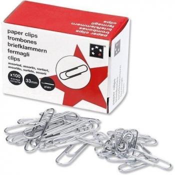Q-Connect 32mm 100 Paperclip Pk10