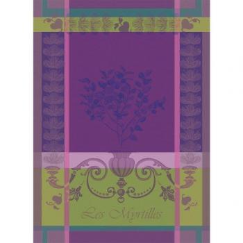 Serviette artisanale Garnier Thiebaut Myrtilles Violet 22×30 cm