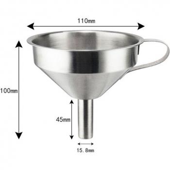 Entonnoir cuisine acier inoxydable, filtre amovible
