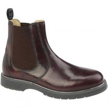 Bottes Chelsea en cuir masculin Grafters, couleur bordeaux, taille 3 UK