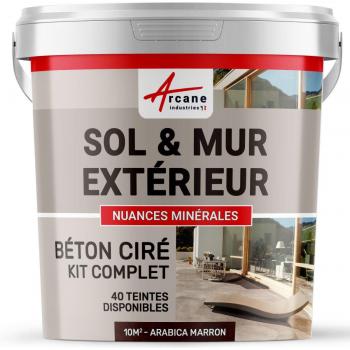 Kit de Acabado de Hormigón Pulido Exterior Arábica Marrón