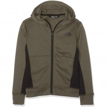 The North Face Junge Slacker Kapuzenjacke (Mountain) – New Taupe Green/TNF Black – S