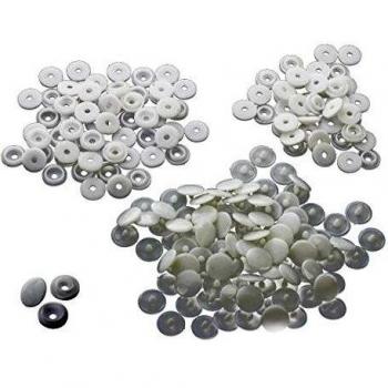 SODIAL(R) 50 pcs T3 KAM SNAPS press studs Scrapbook Sewing buttons white