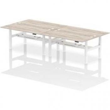 Dynamic Air Back-to-Back W1800 x D800mm Height Adjustable Sit Stand 4 Person Bench Desk