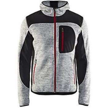 Blakläder Strickjacke Hochsichtbar, grau/schwarz, Unisex 3XL