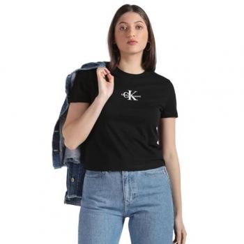 CALVIN KLEIN JEANS T‑SHIRT CON LOGO NERU DA DONNA