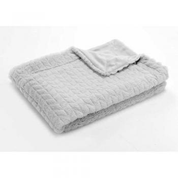 Plaid Chic Chevron 130 x 170 cm Gris