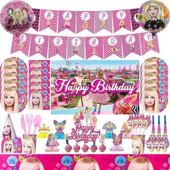 Set ballon & fond Snxijv Barbie – Fête d'anniversaire